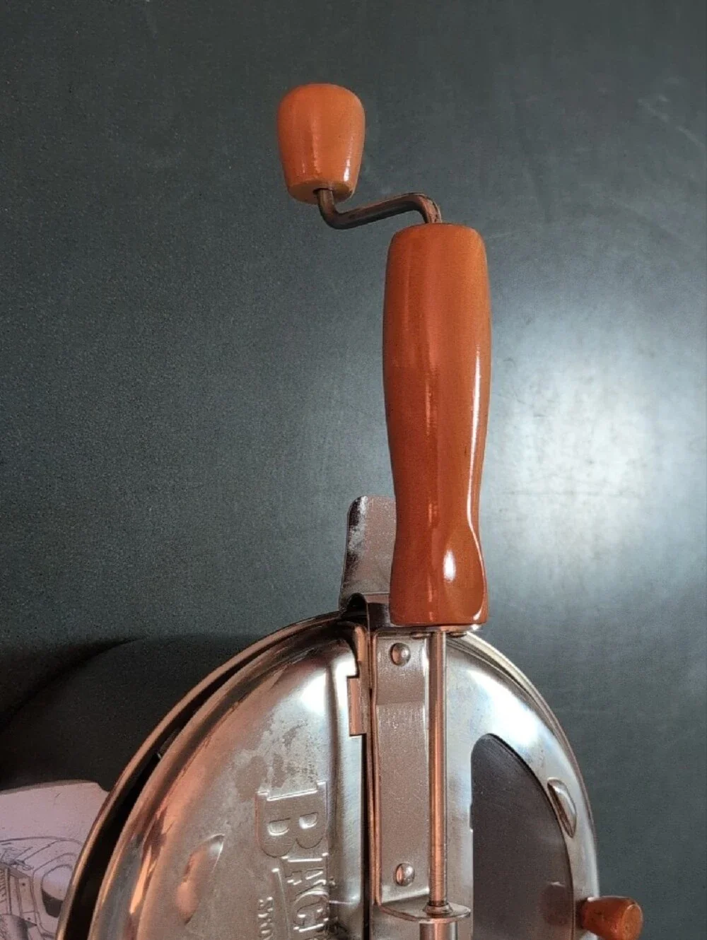 Stainless Steel Stove-Top Popcorn Popper - Silver with Wooden Handle